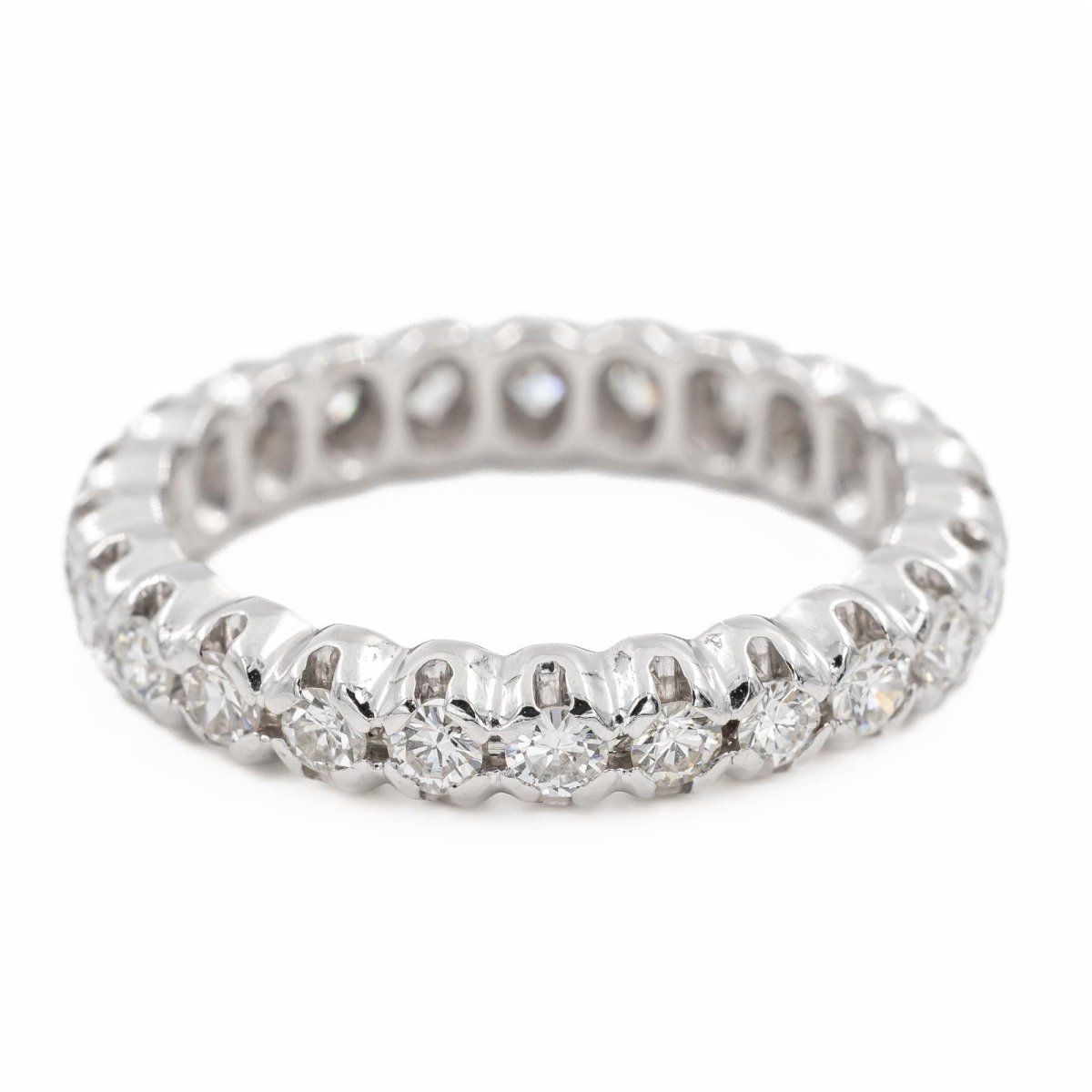 Bague Alliance en or blanc et diamants - Castafiore