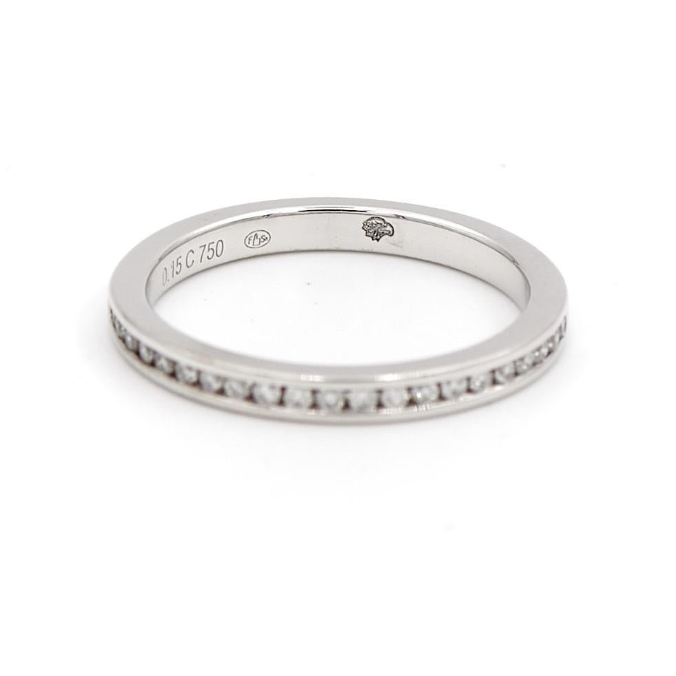 Bague Alliance en or blanc et diamants - Castafiore