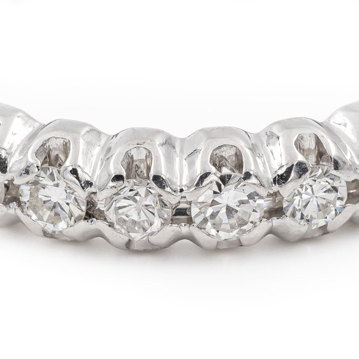 Bague Alliance en or blanc et diamants - Castafiore