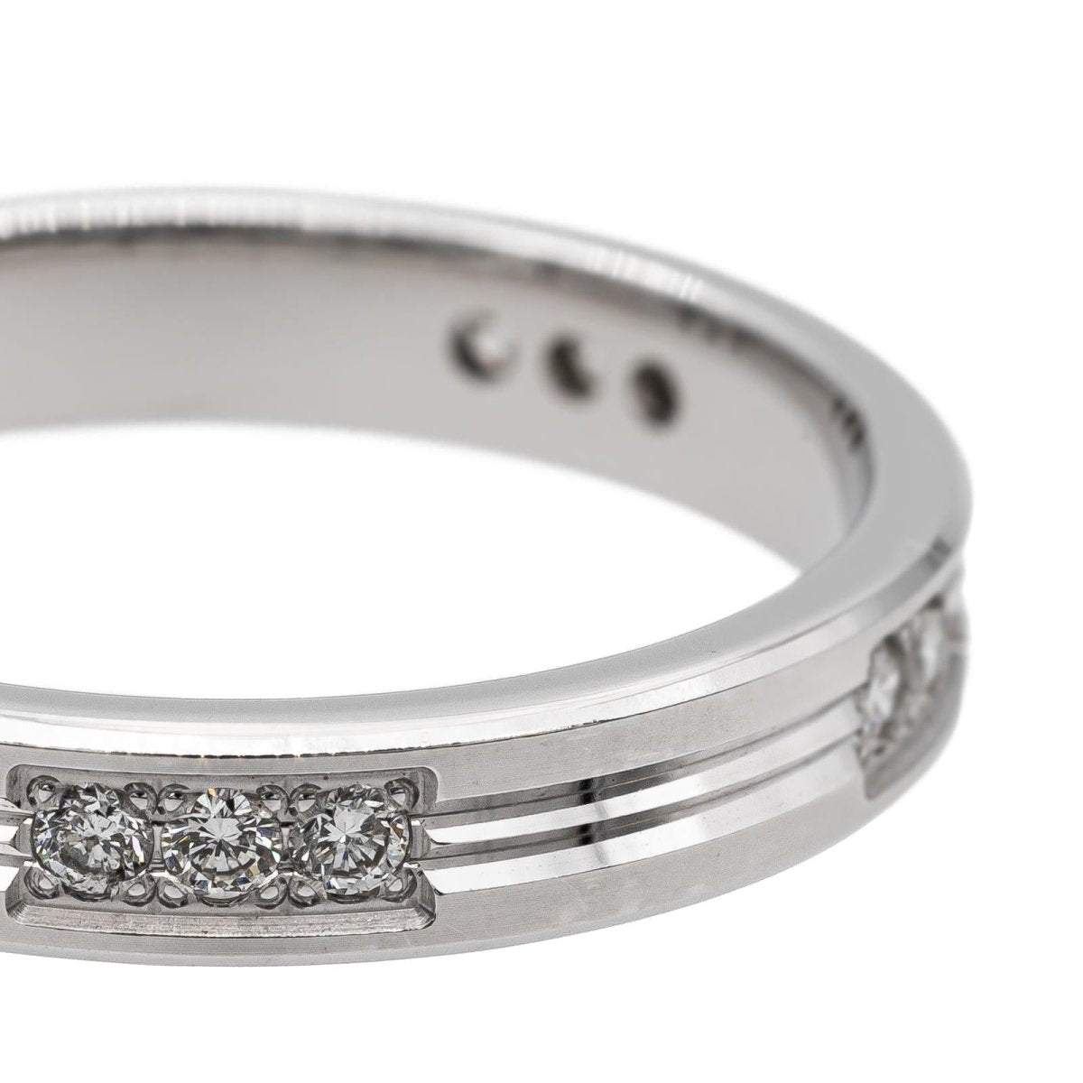Bague Alliance en or blanc et diamants - Castafiore