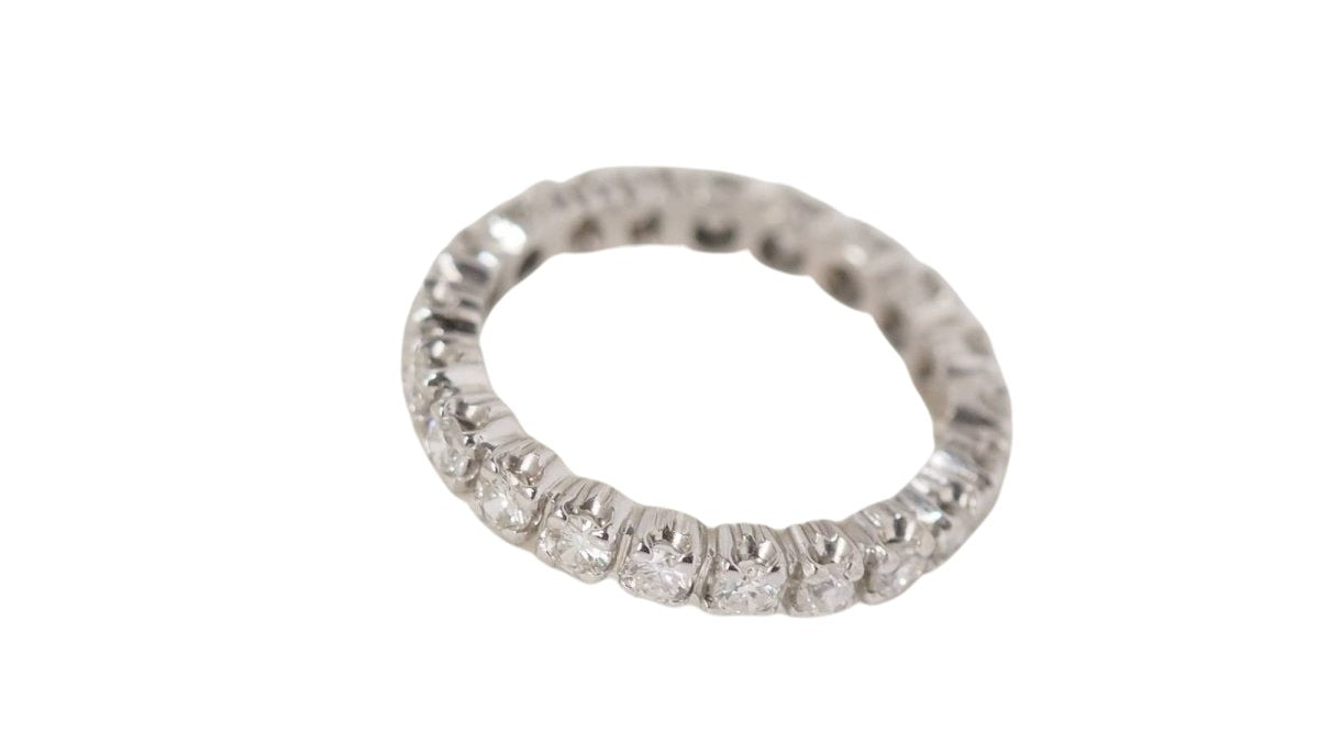 Bague Alliance en or blanc et diamants - Castafiore