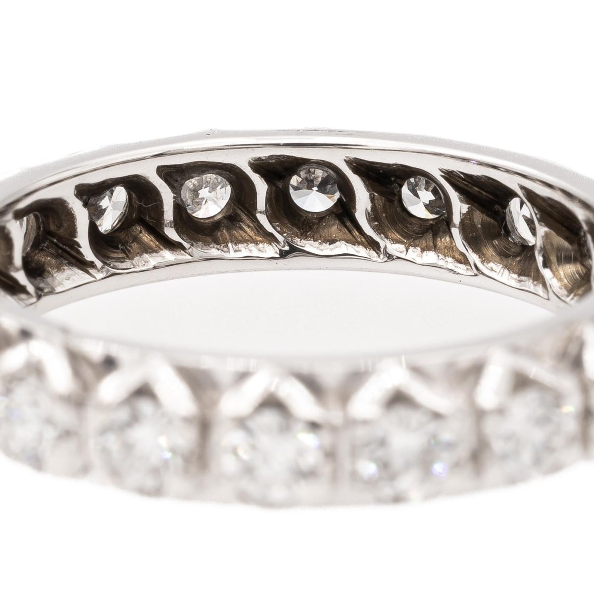 Bague Alliance en or blanc et diamants - Castafiore