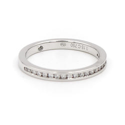 Bague Alliance en or blanc et diamants - Castafiore