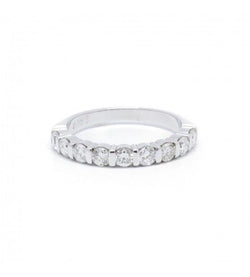 Bague Alliance en or blanc et diamants - Castafiore
