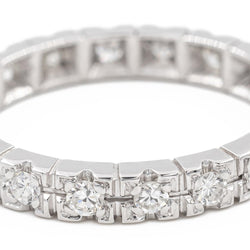 Bague Alliance en or blanc et diamants - Castafiore