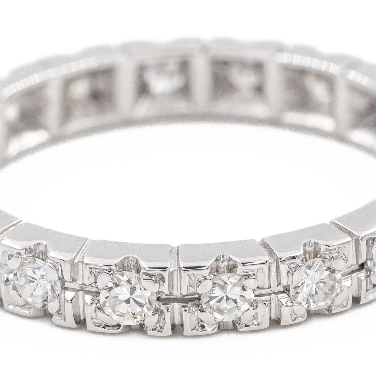 Bague Alliance en or blanc et diamants - Castafiore