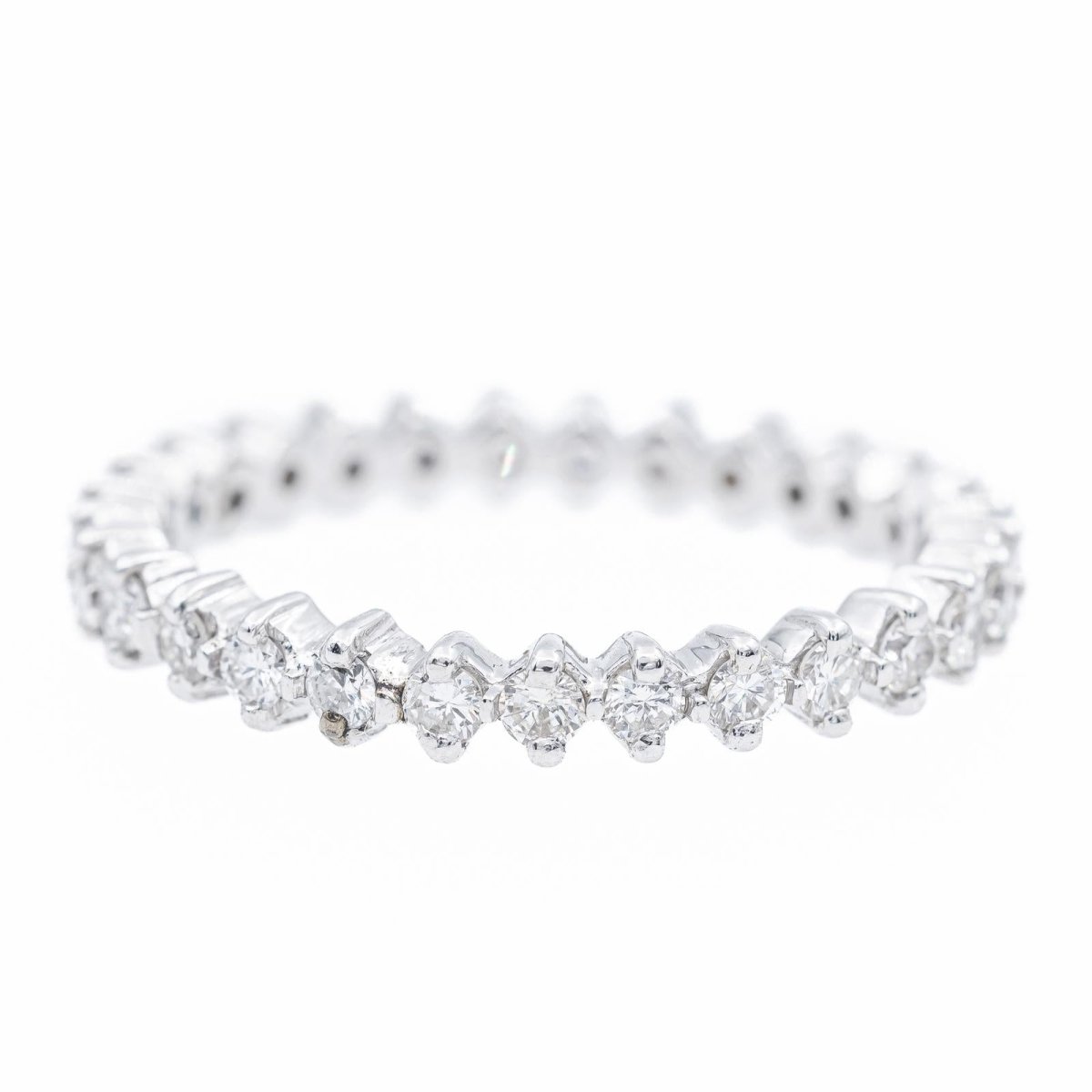 Bague Alliance en or blanc et diamants - Castafiore