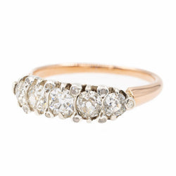 Bague Alliance en or blanc, or rose et diamants - Castafiore