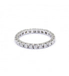 Bague Alliance en or blanc sertie de diamants - Castafiore