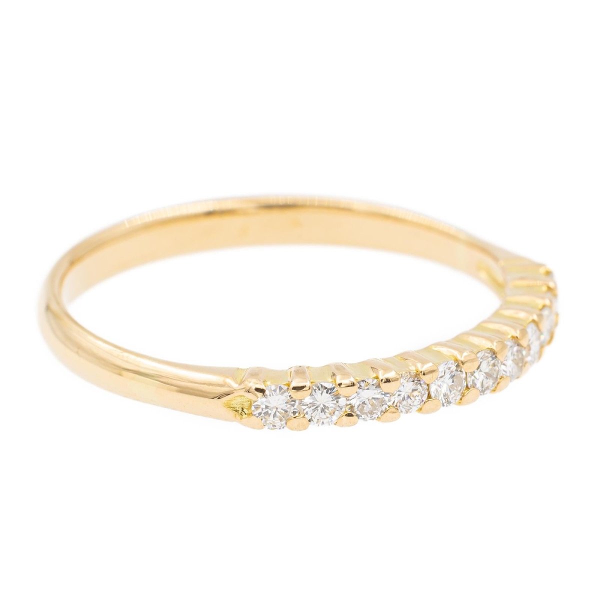 Bague Alliance en or jaune et diamants - Castafiore