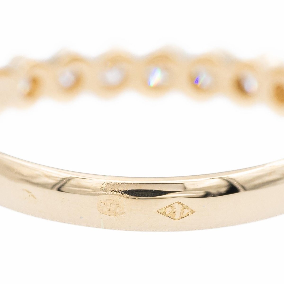 Bague Alliance en or jaune et diamants - Castafiore