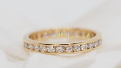 Bague Alliance en or jaune et diamants - Castafiore