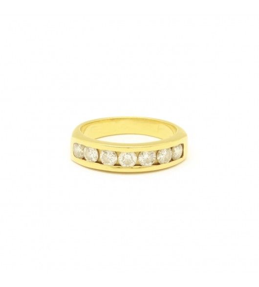 Bague Alliance en or jaune et diamants - Castafiore