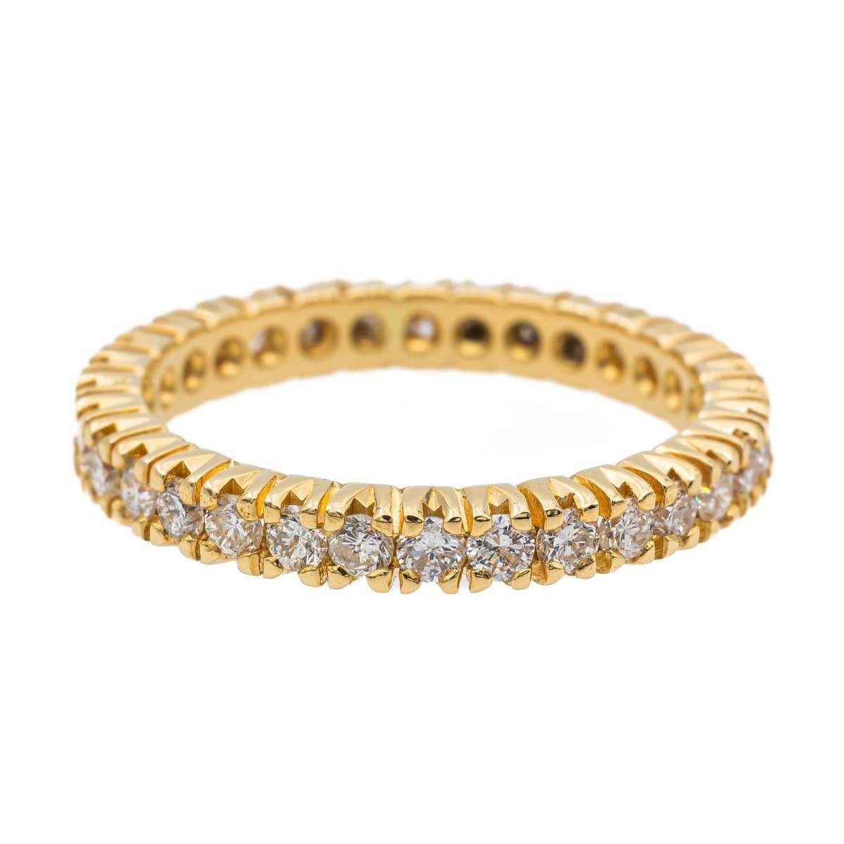 Bague Alliance en or jaune et diamants - Castafiore