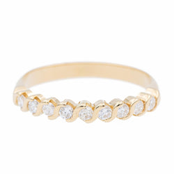 Bague Alliance en or jaune et diamants - Castafiore