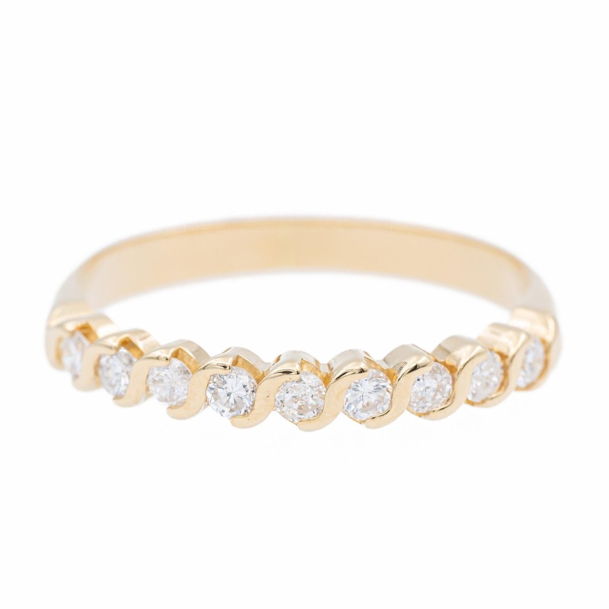 Bague Alliance en or jaune et diamants - Castafiore