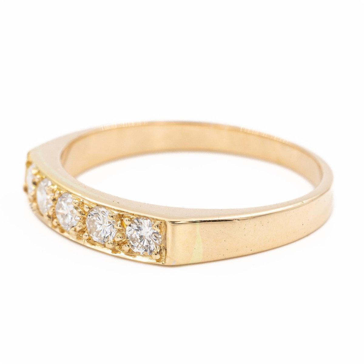 Bague Alliance en or jaune et diamants - Castafiore