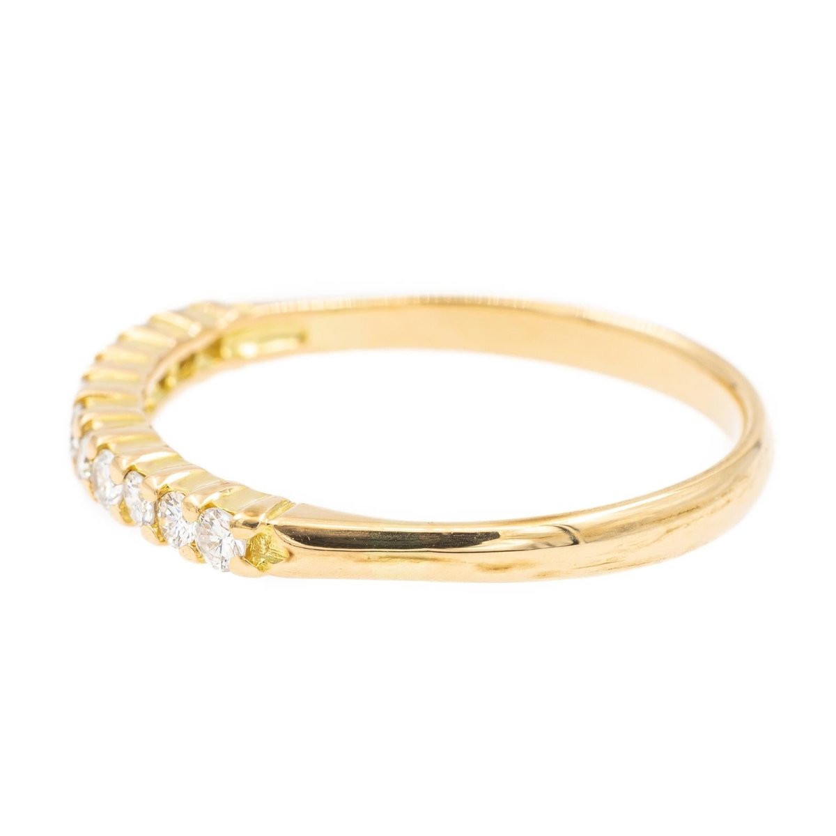 Bague Alliance en or jaune et diamants - Castafiore