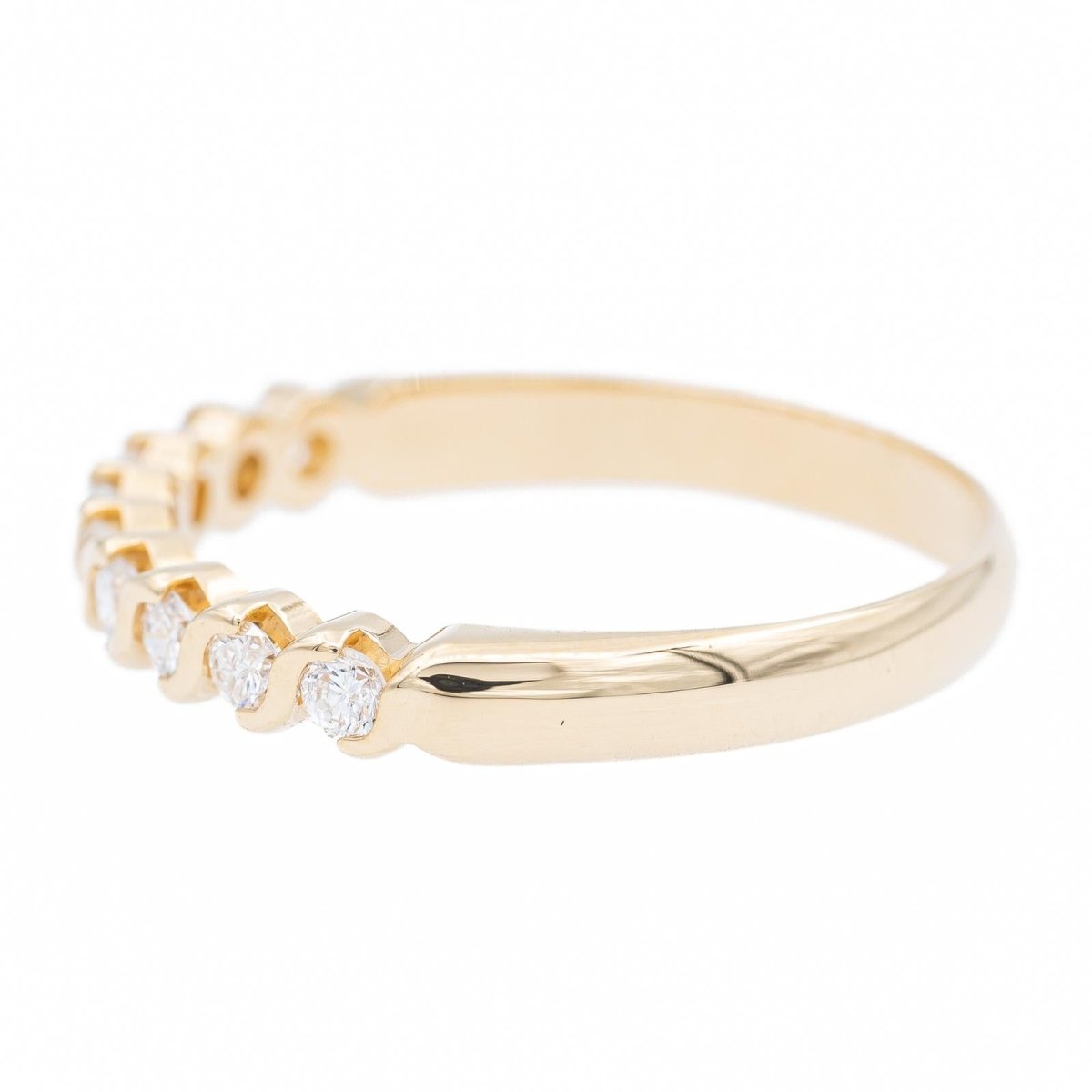 Bague Alliance en or jaune et diamants - Castafiore