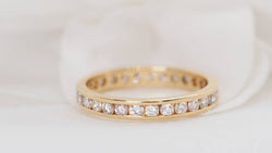 Bague Alliance en or jaune et diamants - Castafiore