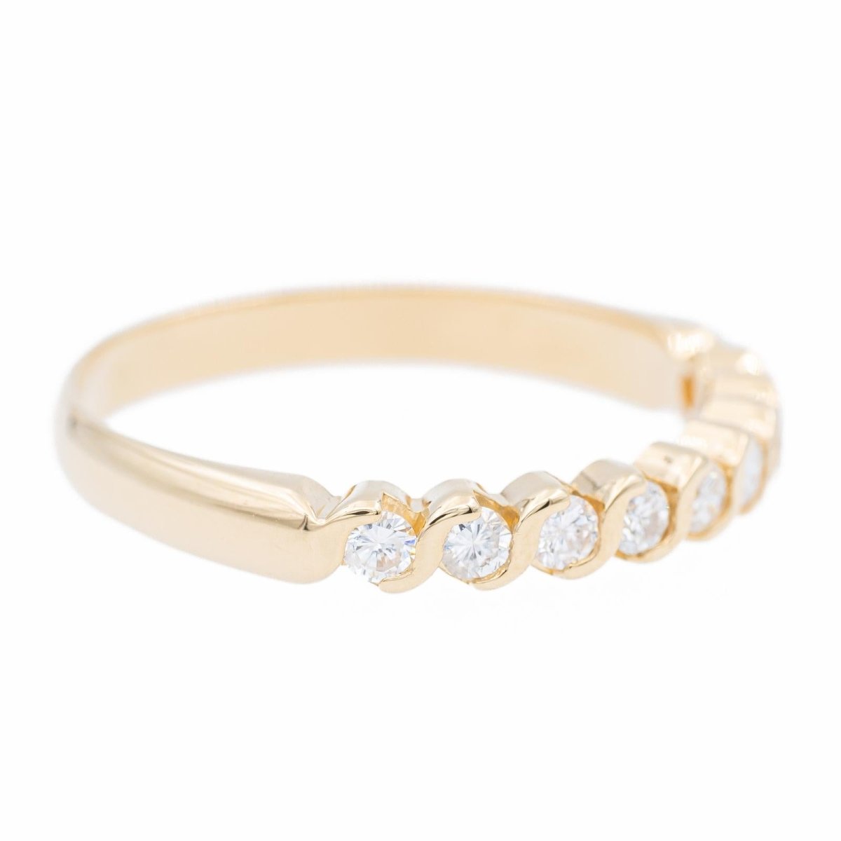 Bague Alliance en or jaune et diamants - Castafiore