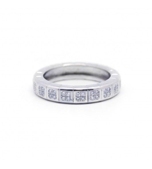 Bague Alliance en platine et diamants - Castafiore