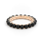 Bague Alliance GINETTE NY "Maria" en or rose et onyx - Castafiore