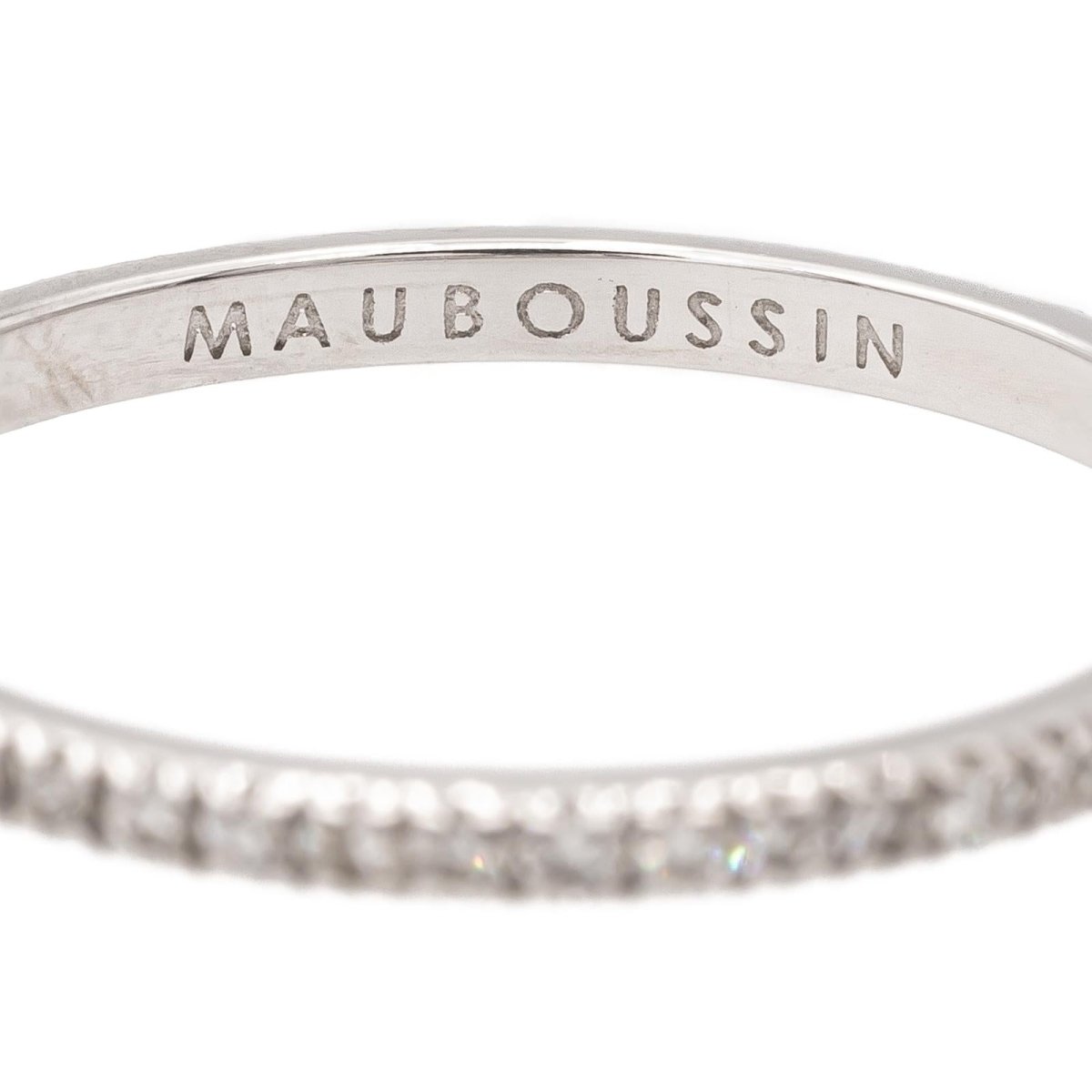 Bague Alliance MAUBOUSSIN "Parce que je l'aime" en or blanc et diamants - Castafiore