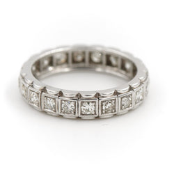 Bague Alliance Or blanc Diamant - Castafiore