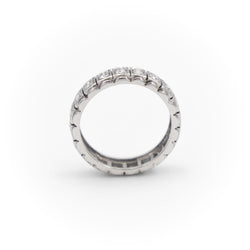 Bague Alliance Or blanc Diamant - Castafiore