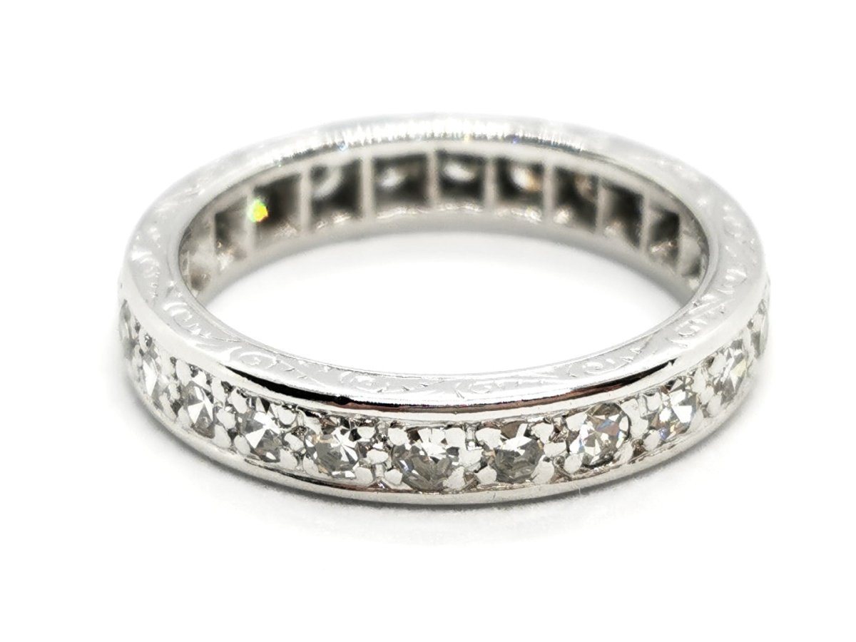 Bague Alliance Or blanc Diamant - Castafiore