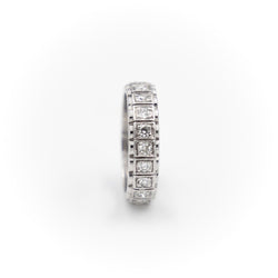 Bague Alliance Or blanc Diamant - Castafiore