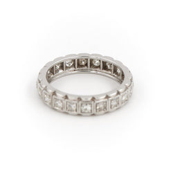 Bague Alliance Or blanc Diamant - Castafiore