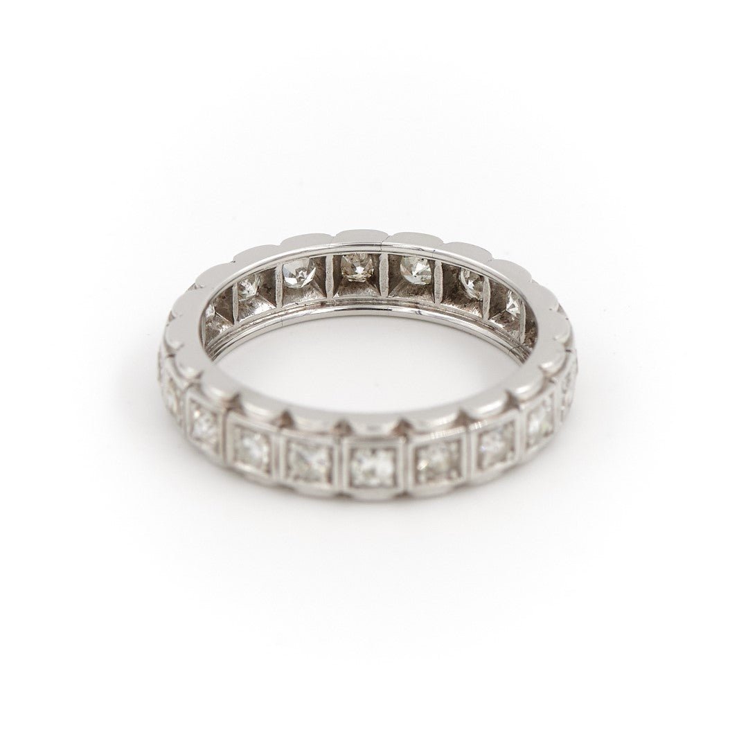 Bague Alliance Or blanc Diamant - Castafiore