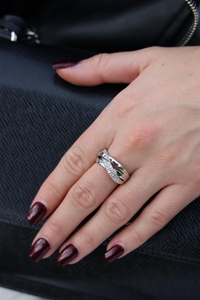 Bague Alliance Or blanc Diamant - Castafiore