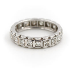 Bague Alliance Or blanc Diamant - Castafiore