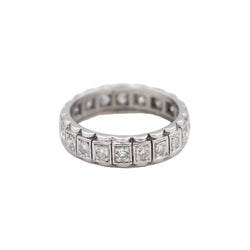 Bague Alliance Or blanc Diamant - Castafiore