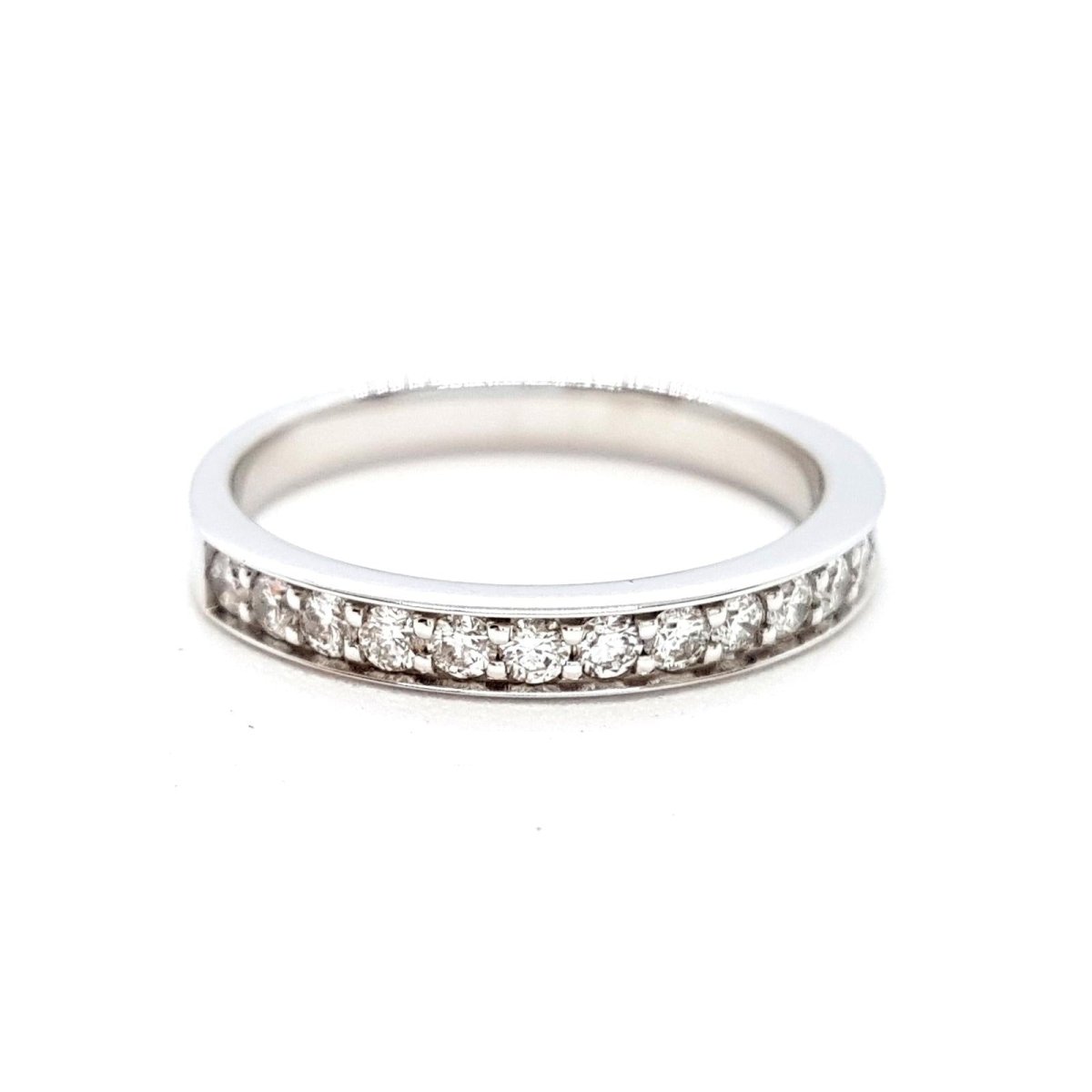 Bague Alliance Or blanc Diamant - Castafiore