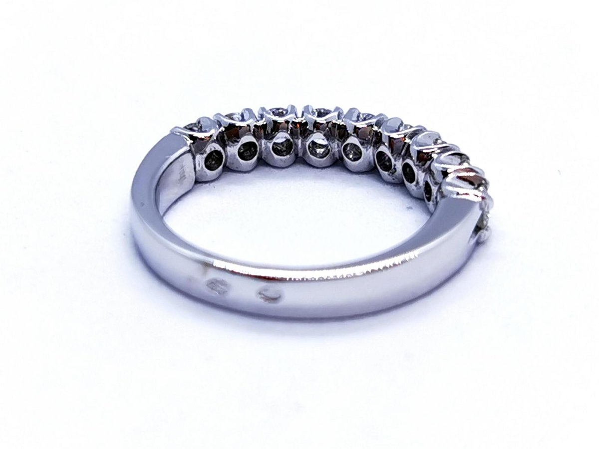 Bague Alliance Or blanc Diamant - Castafiore