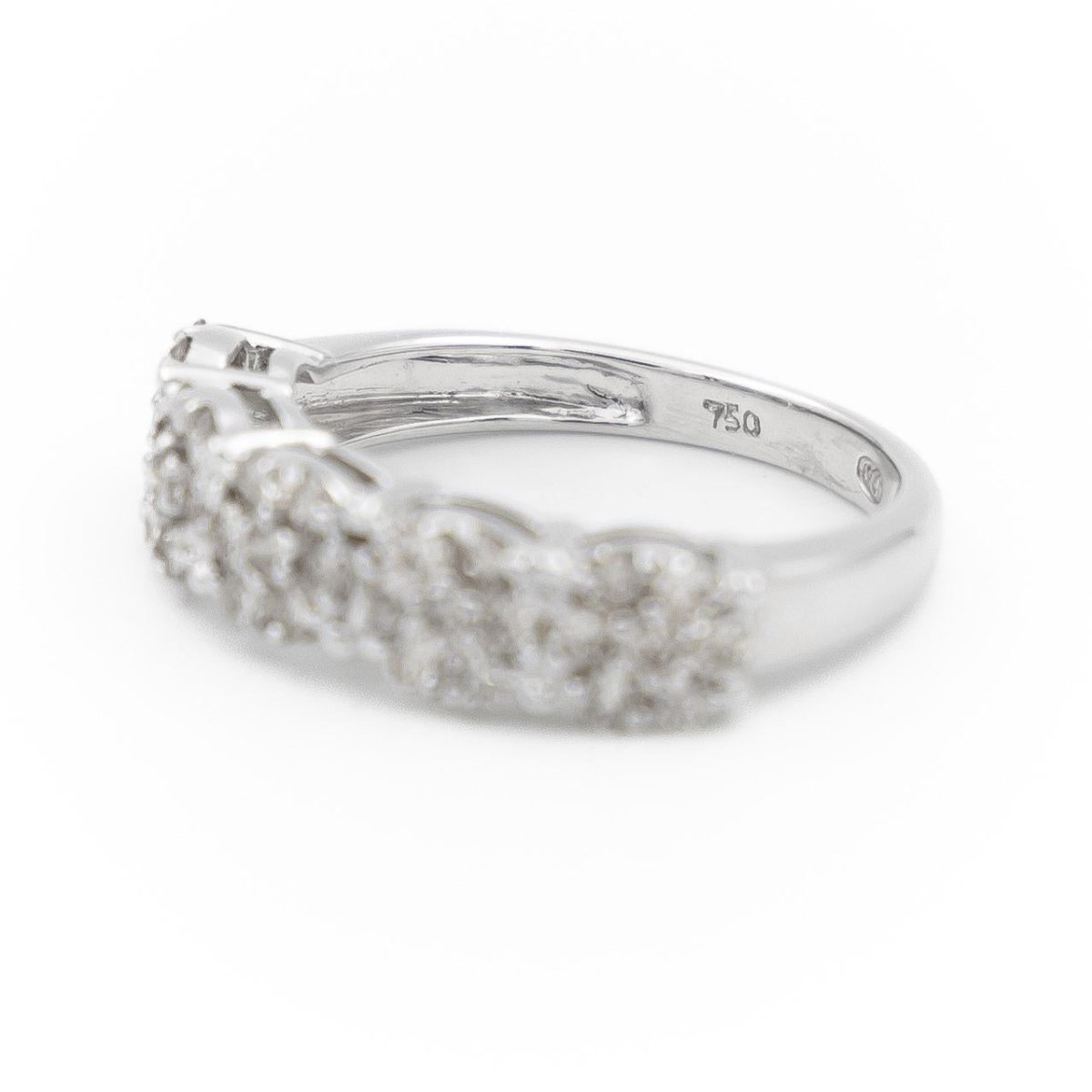 Bague Alliance Or blanc Diamant - Castafiore