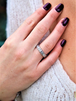 Bague Alliance Or blanc Diamant - Castafiore