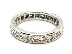 Bague Alliance Or blanc Diamant - Castafiore