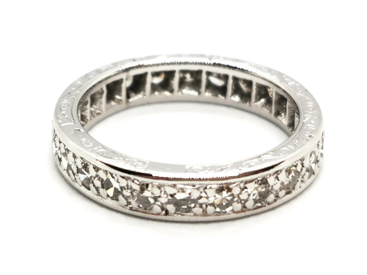 Bague Alliance Or blanc Diamant - Castafiore