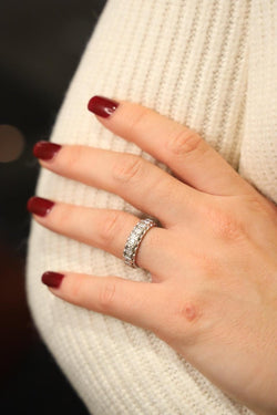 Bague Alliance Or blanc Diamant - Castafiore