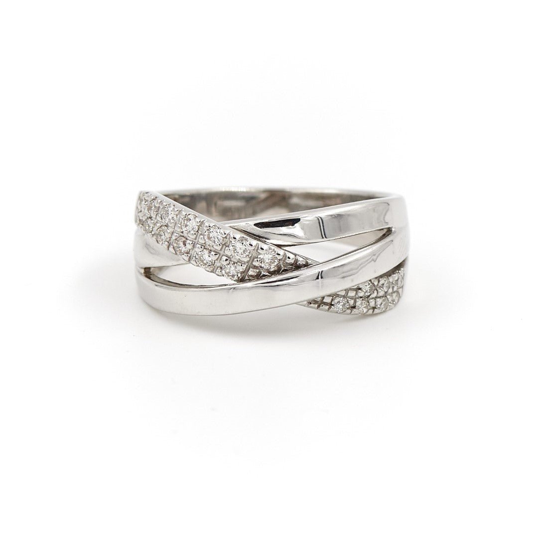 Bague Alliance Or blanc Diamant - Castafiore