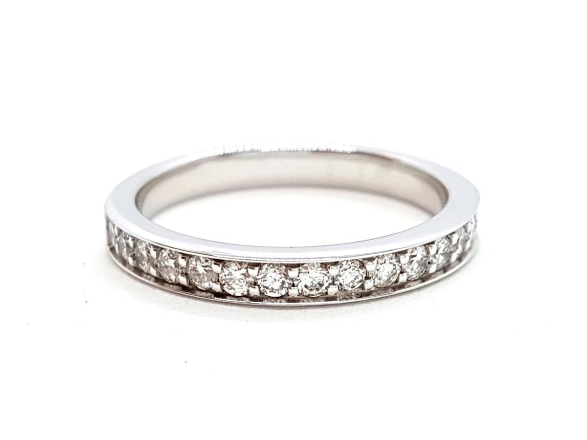 Bague Alliance Or blanc Diamant - Castafiore