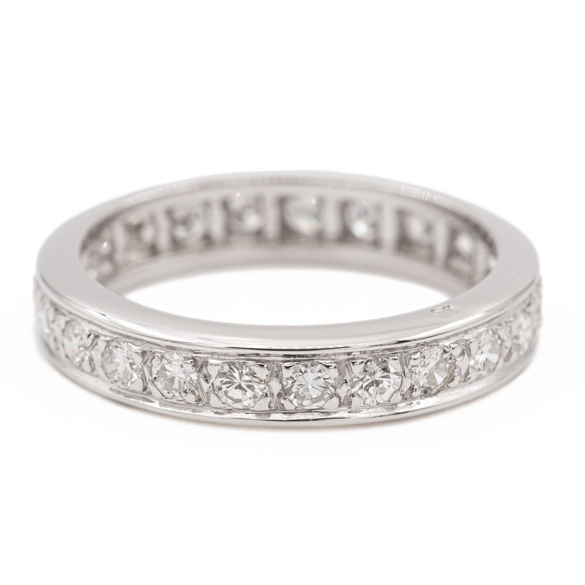 Bague Alliance Or blanc Diamant - Castafiore