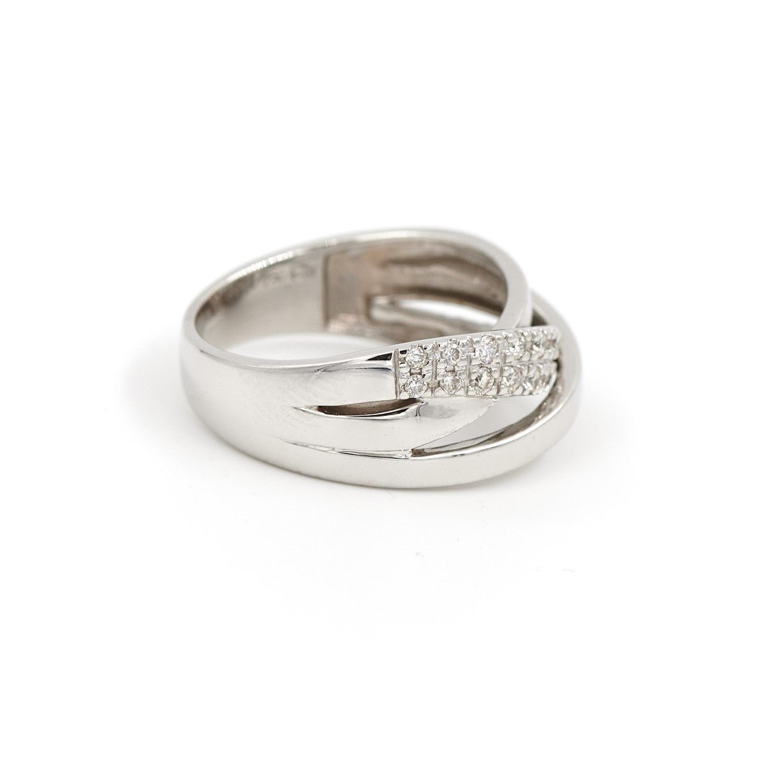 Bague Alliance Or blanc Diamant - Castafiore