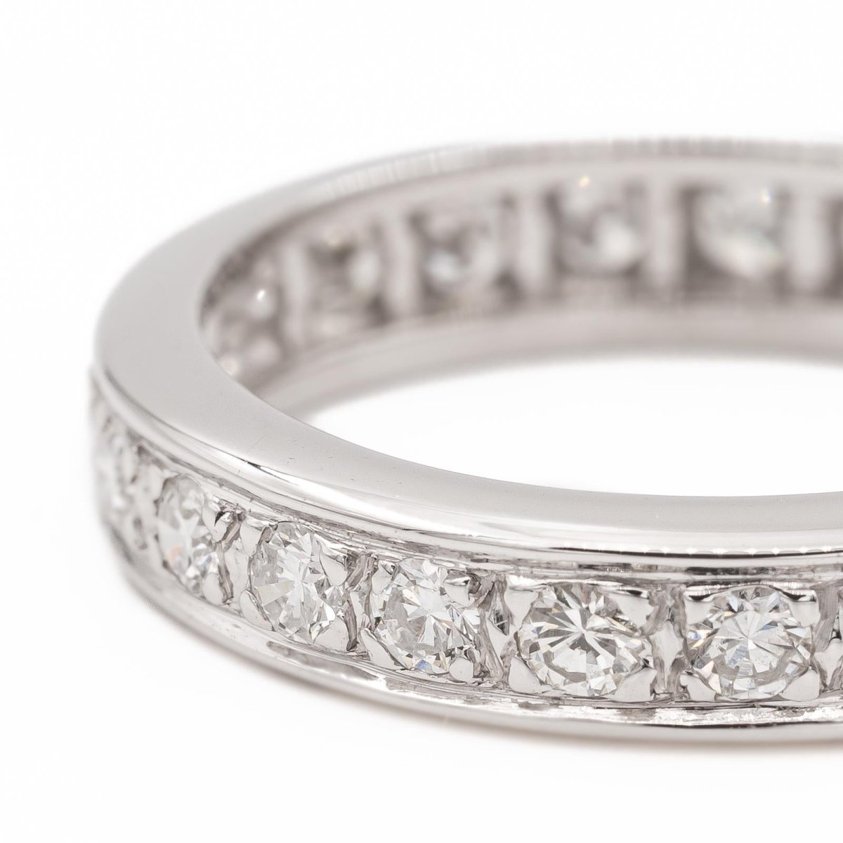 Bague Alliance Or blanc Diamant - Castafiore