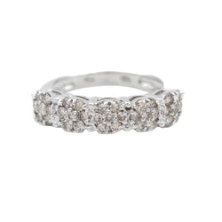 Bague Alliance Or blanc Diamant - Castafiore